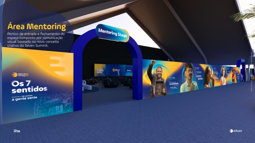 Seven Summit 2025 — área Mentoring e os 7 sentidos